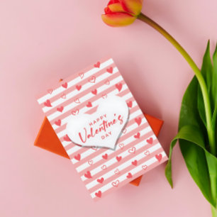 Cartes Pour Fêtes Annuelles Rayure d'amour rose Saint-Valentin mignon