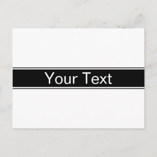 Cartes Pour Fêtes Annuelles Rayure noire et blanche en gras Texte modifiable
