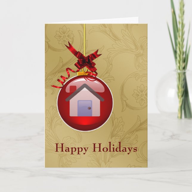 Cartes Pour Fêtes Annuelles real estate Holiday (Devant)
