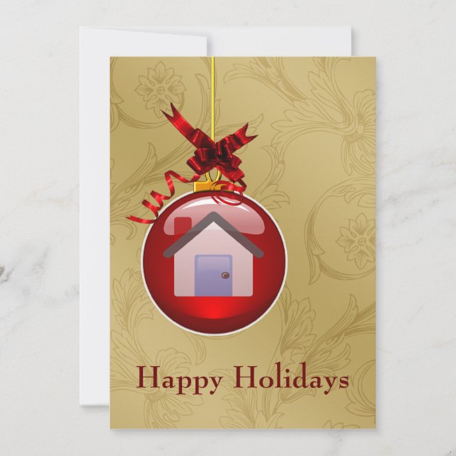 Cartes Pour Fêtes Annuelles real estate Holiday (Devant)