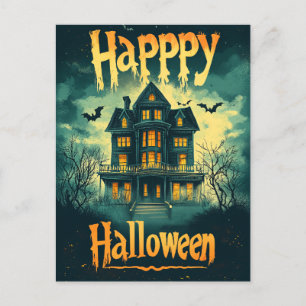 Cartes Pour Fêtes Annuelles Realtor Halloween Haunted House Publicité