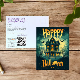 Cartes Pour Fêtes Annuelles Realtor Halloween Haunted House Publicité