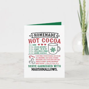 Cartes Pour Fêtes Annuelles Recette de cacao maison Festive personnalisable