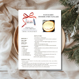 Cartes Pour Fêtes Annuelles Recette de vacances Pancake au four finlandais Car