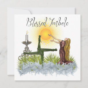 Cartes Pour Fêtes Annuelles Recevez l'Imbolc béni par le soleil
