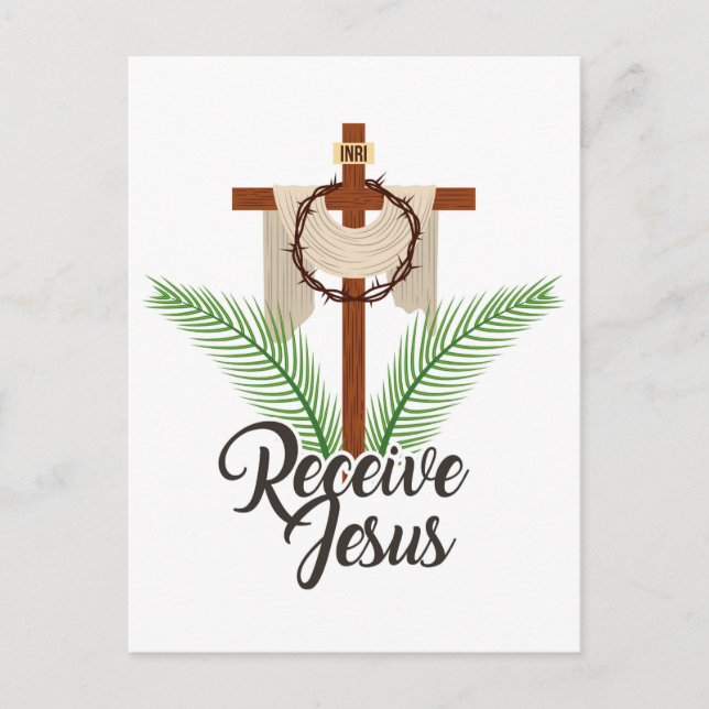 Cartes Pour Fêtes Annuelles Recevoir Jésus (Devant)