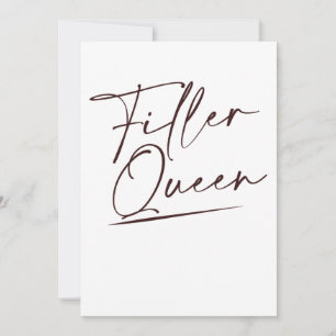 Cartes Pour Fêtes Annuelles Recharge de la lèvre Queen Injectables Esthétique 