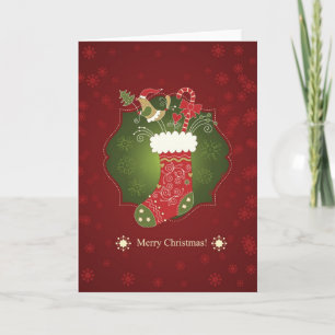 Cartes Pour Fêtes Annuelles Récipiendaire De Noël Rouge Et Vert