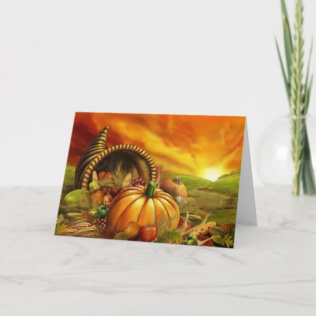 Cartes Pour Fêtes Annuelles Récolte d'action de grâce (Devant)