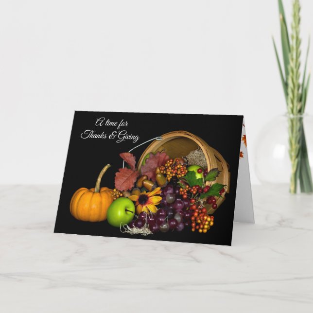 Cartes Pour Fêtes Annuelles Récolte de primes Thanksgiving (Devant)