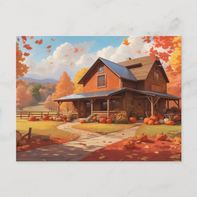 Cartes Pour Fêtes Annuelles Récolte - Thanksgiving (Devant)