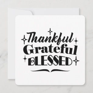 Cartes Pour Fêtes Annuelles Reconnaissant, Gratifié, Bénis Joyeux Thanksgiving
