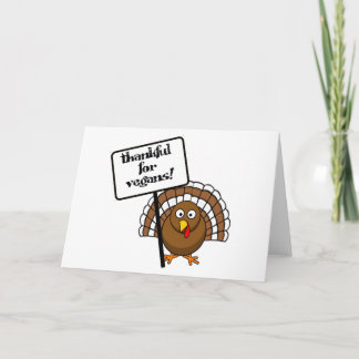 Cartes Pour Fêtes Annuelles Reconnaissant pour des végétaliens !