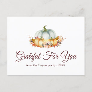 Cartes Pour Fêtes Annuelles Reconnaissant pour vous action de grâces