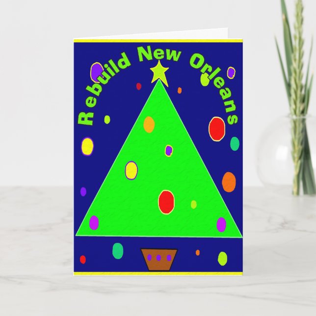 Cartes Pour Fêtes Annuelles Reconstruire la Nouvelle-Orléans Noël CArds (Devant)