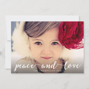 Cartes Pour Fêtes Annuelles Recouvrement blanc de photo de Noël de manuscrit