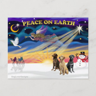 Cartes Pour Fêtes Annuelles Récupérations de XmasSunrise-3 Labrador