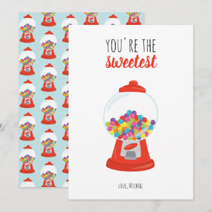 Cartes Pour Fêtes Annuelles Red Candy Gumball Sweest Valentine