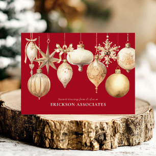 Cartes Pour Fêtes Annuelles Red Christmas Ornamy Entreprise