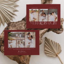 Red Elegant Script Merry & Bright 7 Photos