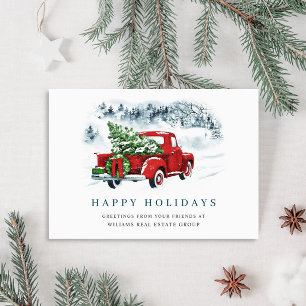 Cartes Pour Fêtes Annuelles Red Farm Truck Noël Accueil d'entreprise