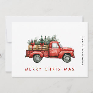 Cartes Pour Fêtes Annuelles Red Farm Truck Noël Accueil d'entreprise