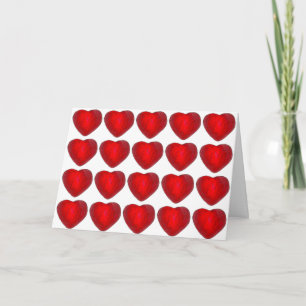 Cartes Pour Fêtes Annuelles Red Foil Chocolat Coeurs Saint-Valentin Amour