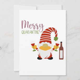 Cartes Pour Fêtes Annuelles Red Green Joyer Quarantine Gnome de Noël