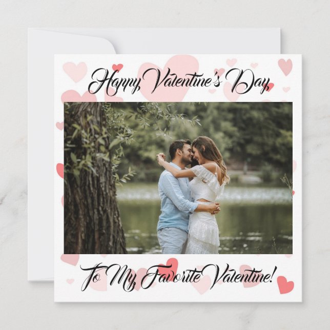 Cartes Pour Fêtes Annuelles Red Hearts Happy Valentine's Photo Saint Valentin (Devant)