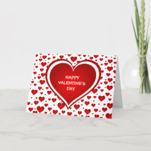 Cartes Pour Fêtes Annuelles Red Hearts Saint Valentin