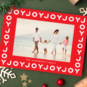 Cartes Pour Fêtes Annuelles RED JOY Cadre photo de Noël