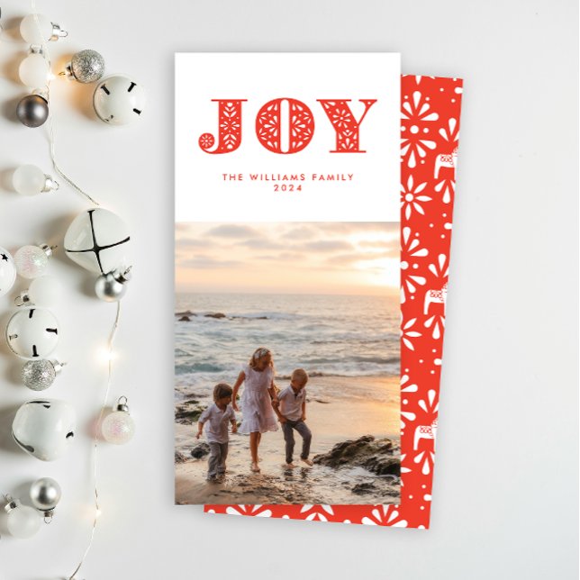 Cartes Pour Fêtes Annuelles Red Joy Swedish Dala Horse Holiday Photocard (Créateur téléchargé)
