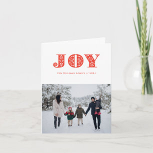 Cartes Pour Fêtes Annuelles Red Joy Swedish Dala Horse Photo Holiday Card
