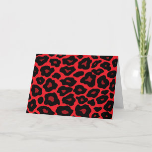 Cartes Pour Fêtes Annuelles Red Leopard