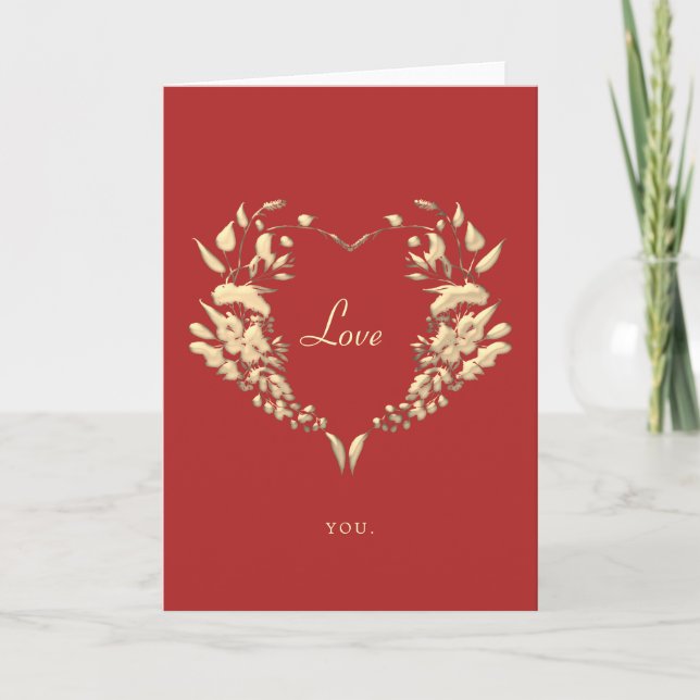 Cartes Pour Fêtes Annuelles Red Love Valentine's Day (Devant)