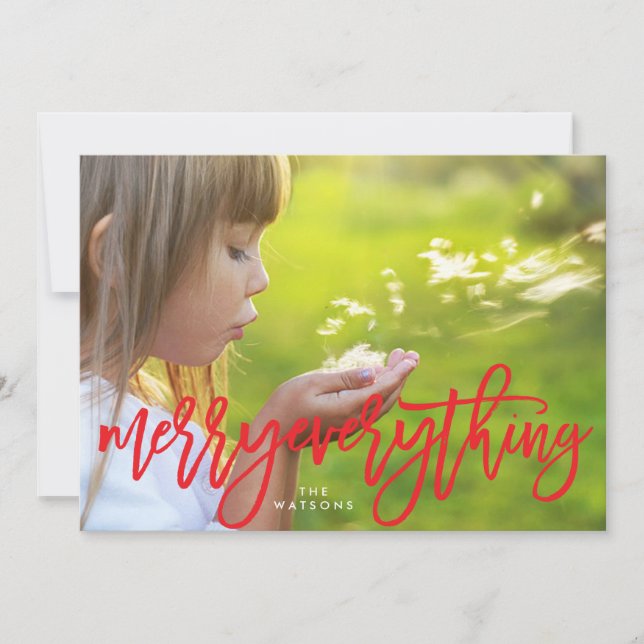 Cartes Pour Fêtes Annuelles Red Merry Tout Photo (Devant)