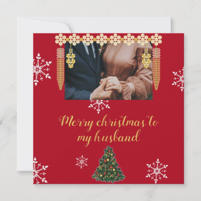 Cartes Pour Fêtes Annuelles Red One photo Joyeux Noël (Devant)
