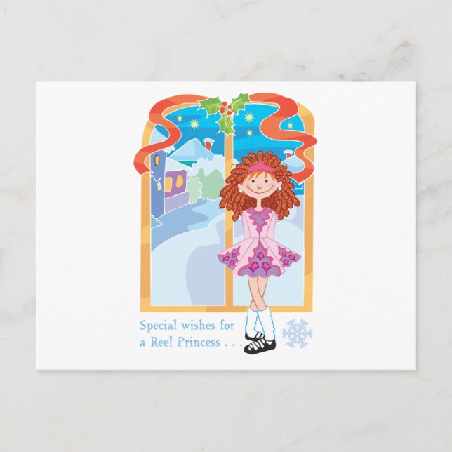 Cartes Pour Fêtes Annuelles Reel Redhead Princesse Noël (Devant)