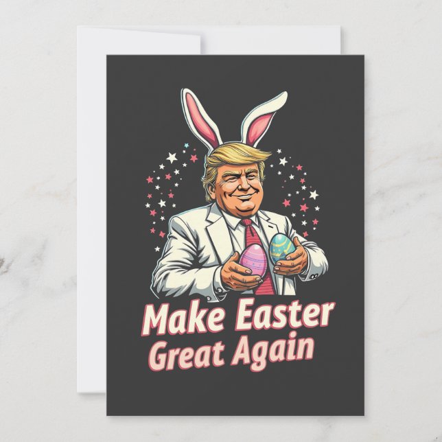 Cartes Pour Fêtes Annuelles Refaisons Pâques encore Trump Œufs  (Devant)