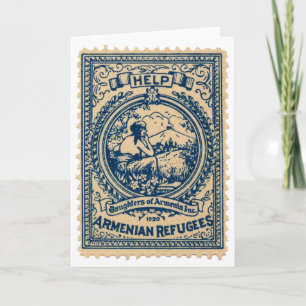 Cartes Pour Fêtes Annuelles Réfugiés arméniens 1920 Sceau de Noël