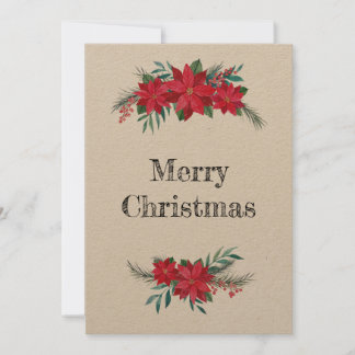 Cartes Pour Fêtes Annuelles Refugio de invierno de Poinsettias