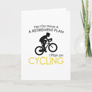 Cartes Pour Fêtes Annuelles Régime De Retraite Bicyclette amusant vélo équitat