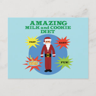 Cartes Pour Fêtes Annuelles Régime des cookies père Noël
