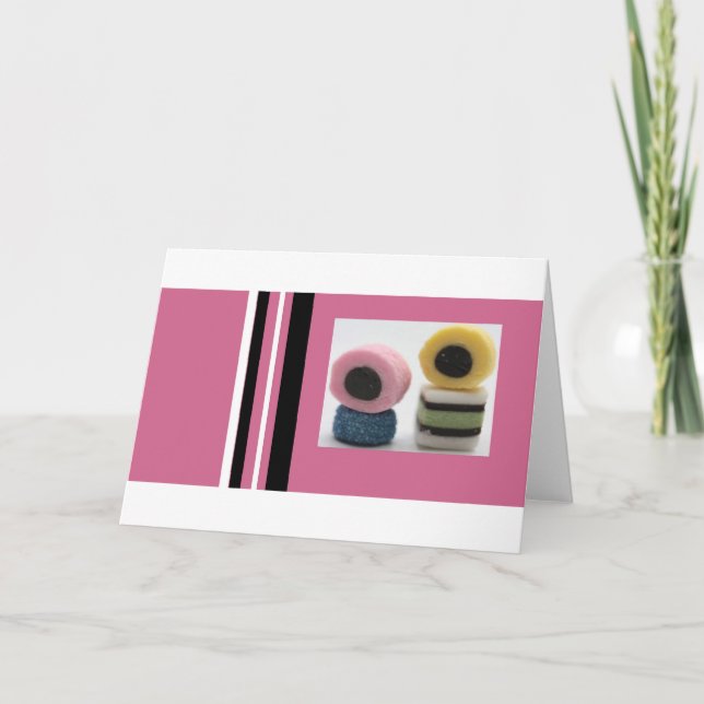Cartes Pour Fêtes Annuelles réglisse (Devant)