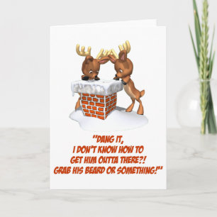 Cartes Pour Fêtes Annuelles Reindeer Dilemma
