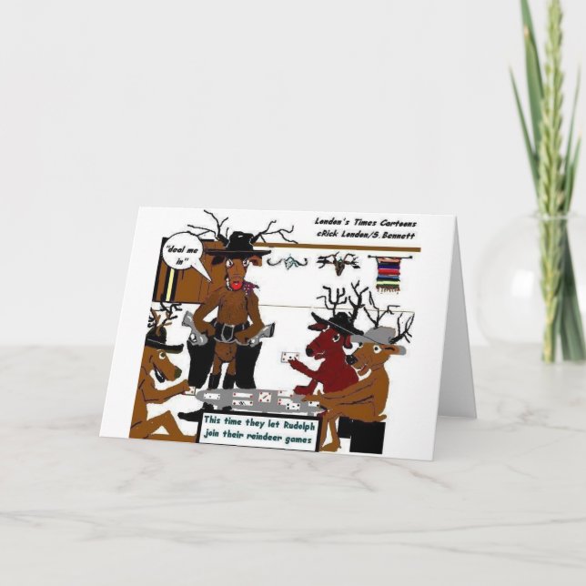 Cartes Pour Fêtes Annuelles Reindeer Games Drôle Noël Cadeaux & Tee - shirts (Devant)
