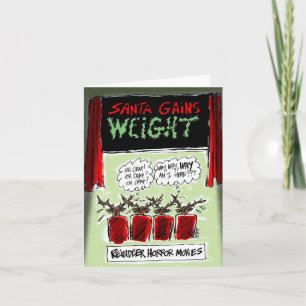 Cartes Pour Fêtes Annuelles Reindeer Horror Movies Cartoon Christmas Card!