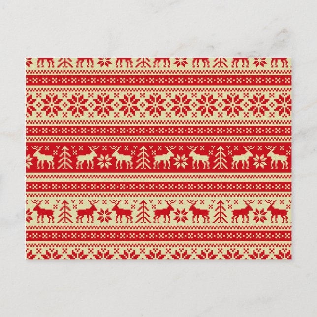 Cartes Pour Fêtes Annuelles Reindeer Noël Motif nu (Devant)