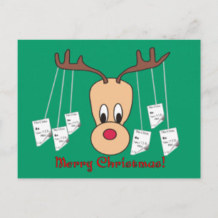 Cartes Pour Fêtes Annuelles Reindeer Pharmacie Joyeux Noël