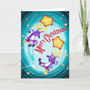 Cartes Pour Fêtes Annuelles REINDEER SWON A STAR (gloss) par Jeff Willis